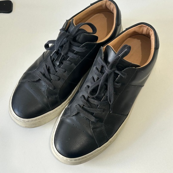GREATS Black Leather Sneakers Made in Italy Lace Up Casual Shoes Womens US 10 - Picture 3 of 9